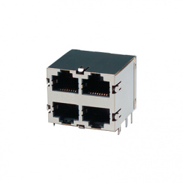 5569260-1, Modular jack 8/8, 4-port, TE Connectivity
