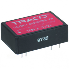 TEN 3-0513, Преобразователь: DC/DC; 3Вт; Uвх: 4,5?9В; 15ВDC; Iвых: 200мА; DIP24, Traco Power