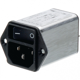 DC12.2102.001, Power inlet with filter 2 A 250 VAC, Schurter