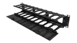 VRA1003, Cable Organizer, Single Side with Cover, 101mm x 89mm, Metal, Black, Vertiv