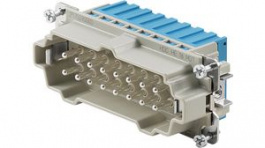 2535090000, Plug Insert, Size 6, 16 Poles, Push-In, 500V, 16A, Weidmuller