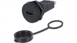 1310-1033-01, Адаптер; гнездо HDMI, вилка HDMI; 1310; на панель, гайка сзади, Encitech Connectors