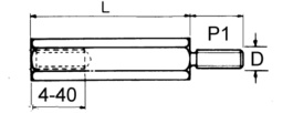 SUB-D5LA M3/4.40, Spacer bolt 5 mm, S.A Bourqui Jean