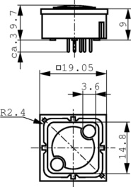 3.14.001.031/0000, Illuminated Key Switch, 100 mA, 42 VAC/VDC, RAFI