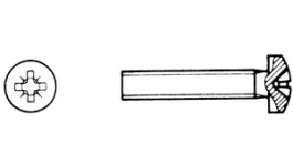 79850325 [200 шт], Cylindrical screw, Phillips cross-head M3 25 mm, BOSSARD