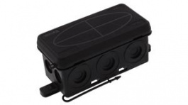 KA 006 BK, Junction Box 44x86x41mm Polyethylene (PE)/Polypropylene (PP) IP55 Black, WISKA LTD