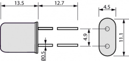 LFXTAL003177, Резонатор: кварцевый; 20МГц; ±20ppm; 30пФ; THT; HC49, IQD