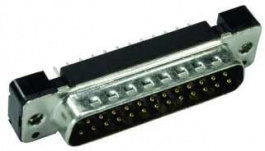 09663216702, D-Sub - S PCB connector/Male connector, straight/turned solder pins/PBTP, Harting