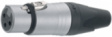 NC3FXX-HE XLR cable socket, 3 Poles XX/HE Soldering Connection Nickel - Plated