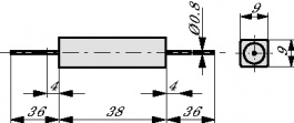KKA090B2209KLA000, Wirewound resistor 22 Ohm 9 W +- 10 %, Vishay