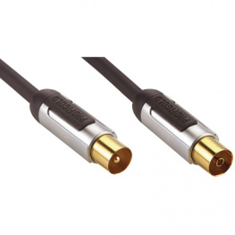 PROV8710, Aerial cable, coaxial IEC-Plug IEC-Socket 10.0 m, PROFIGOLD