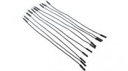 RND 255-00012, Jumper Wire, Male to Female, Pack of 10 pieces, 150 mm, Black, RND Components