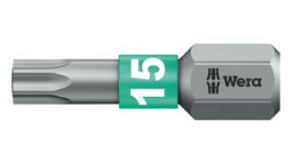 05066122001, Насадка; Torx®; TX15; Длина: 25мм; Монтаж: 1/4" (D6,3мм); BiTorsion, Wera Tools