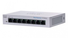 CBS110-8T-D-EU, Ethernet Switch, RJ45 Ports 8, 1Gbps, Unmanaged, Cisco Systems