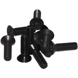 1550MS100BK [100 шт], Replacement lid screws black PU=100 ST, Hammond