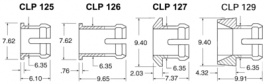 CLP 129BLK, LED holder black 5 mm, VCC (VISUAL COMMUNICATIONS COMPANY)