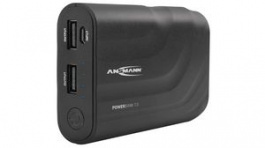 1700-0088, Powerbank 7.0 6.6Ah 2.4A 2x USB-A Socket Black, Ansmann