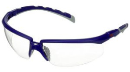 S2001ASP-BLU, Solus Safety Glasses Anti-Scratch Clear, 3M