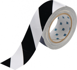 104319, Floor Marking Tape Black / White 50.8 mmx30 m, Brady