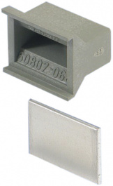 20808-003, Panel handle, plastic Grey, Schroff