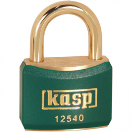 K12440GRED, Brass lock, green 40 mm, Kasp