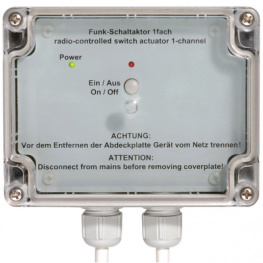 HM-LC-SW1-SM, Switch actuator 1-channel 868.3 MHz 90 x 115 x 55 mm, eQ-3