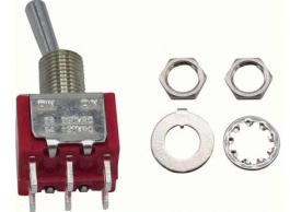 RND 210-00429, Miniature Toggle Switch, On-None-On, Soldering Lugs, RND Components