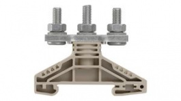 1789770000, Stud Terminal, 1kV, 125A, 3 Connections, Dark Beige, Weidmuller