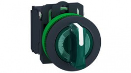 XB5FK133G5, Illuminated Selector Switch Green 2-Pole 3-Pos 45° Panel Mount, SCHNEIDER ELECTRIC