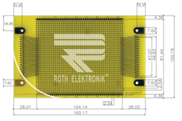 RE226-LF, Лабораторная карта FR4 Эпоксид горячего лужения, Roth Elektronik