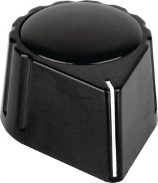 429.611, Ручка; с указателем; пластмасса; Диам.оси:6мм; O28x17мм; черный, Mentor