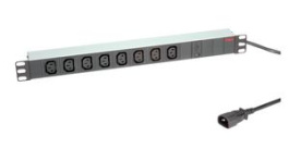 19071629, Power Distribution Unit 8x IEC 60320 C13 Socket - IEC 60320 C14 Plug, Roline
