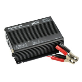 2945 12V, Charger for lead-acid batt. 20A, Heat-sink,3-step charge control, Mascot