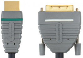 BVL1102, HDMI - DVI cable 2 m Blue, Bandridge