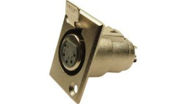 FC6170, Гнездо; XLR; "мама"; PIN: 5; с кнопкой; на панель,винтами; пайка, Cliff