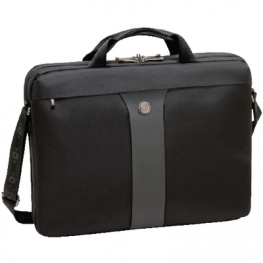 600790, Legacy Slim notebook bag 43.9 cm (17.3") black/grey, Wenger