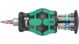 05004179001, Stubby Bit Holding Screwdriver with Magazine for Bicycles and E-Bikes, Phillips/Torx/Hex Plus, 7pcs, Wera Tools