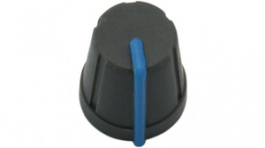 RND 210-00323, Push-on Knob, grey, 6.0x4.5 mm shaft, RND Components