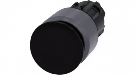 3SU1030-1AA10-0AA0, SIRIUS ACT Mushroom Push-Button front element Metal, matte, black, Siemens