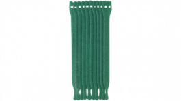 TEXTIE M PA66/PP GN 10 [10 шт], Hook and loop Cable tie Green 200 mm x 12.5 mm, HellermannTyton