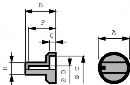 5583.6611, Instrument knob Natural aluminum 24 mm, Mentor