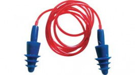 CONICFIT010BL, Reusable Silicone Earplugs;37 dB;Red / Navy - Blue, Delta Plus
