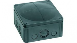 COMBI 1010/5 BlACk, Junction Box 140x140x82mm Black Polypropylene IP66/IP67, WISKA LTD