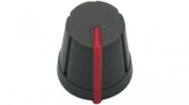 RND 210-00321, Push-on Knob, grey, 6.0x4.5 mm shaft, RND Components