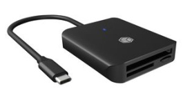IB-CR403-C3, Memory Card Reader, External, Number of Slots 3, USB-C 3.0, Black, ICY BOX