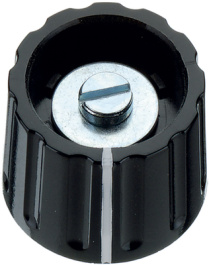 021-4320, Knob with line 21 mm black, ELMA