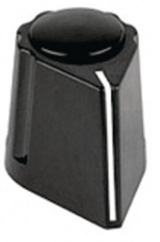 427.411, Plastic pointer knob with line black 19.5 mm, Mentor