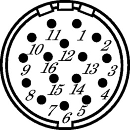 7301 6 16 03D, Cable connector, 16-pin angled 16P, Hummel