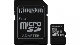 SDC10G2/8GB, microSD Card, 8 GB, Kingston