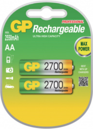 GPRH272C44, NiMH rechargeable battery 1.2 V 2500 mAh, GP Batteries